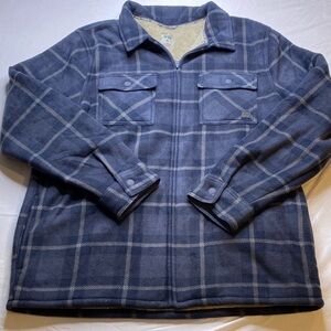 Voyager‎ Men's Blue Plaid Shirt Jacket Size XL NWOT